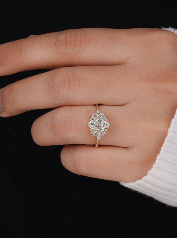 Horse Eye Snowflake Ring