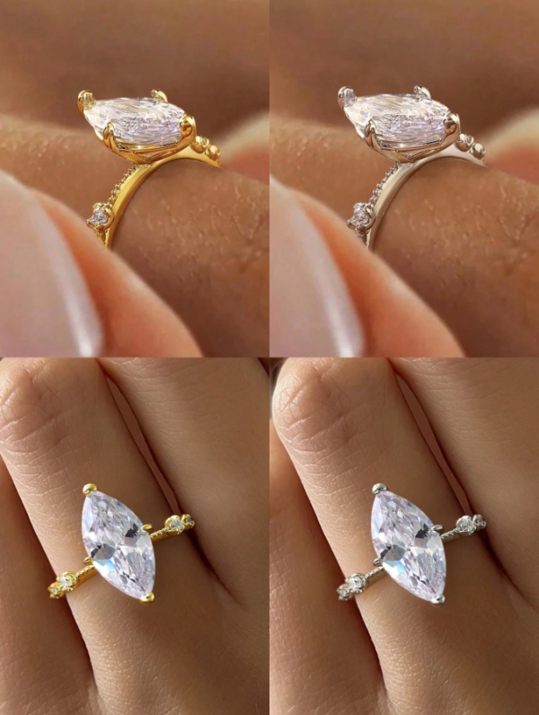 Four Claw Hand Set Horse Eye Ring