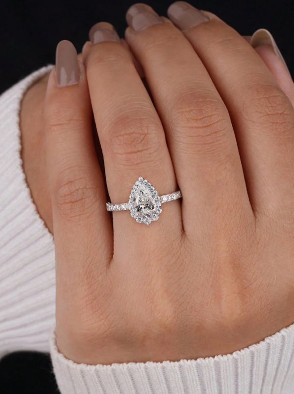 Teardrop Engagement Ring - Image 4