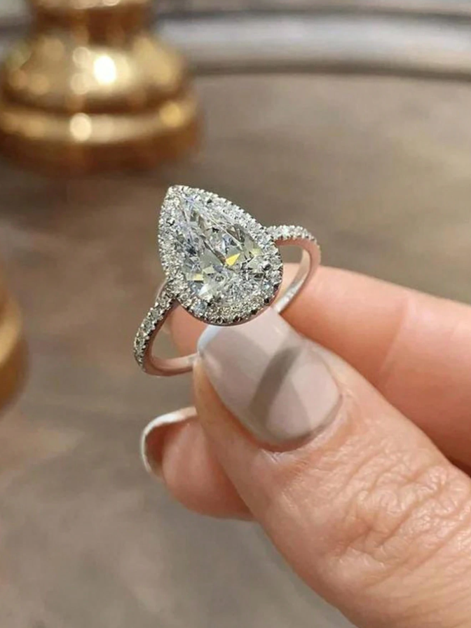 Teardrop Engagement Ring - Image 7