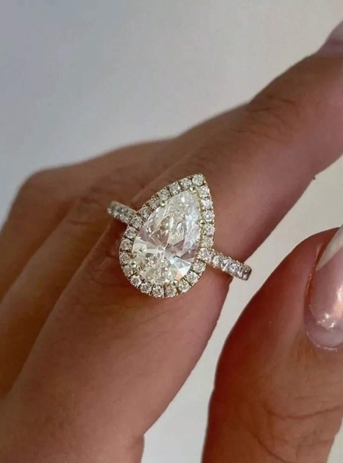 Teardrop Engagement Ring - Image 2