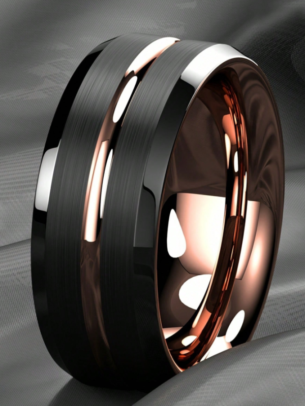 Black & Gold Wedding Ring - Image 2
