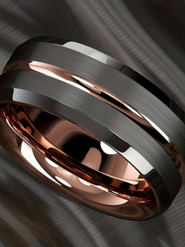 Black & Gold Wedding Ring - Image 3