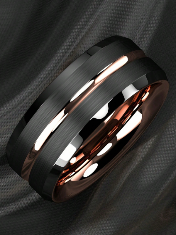 Black & Gold Wedding Ring - Image 5