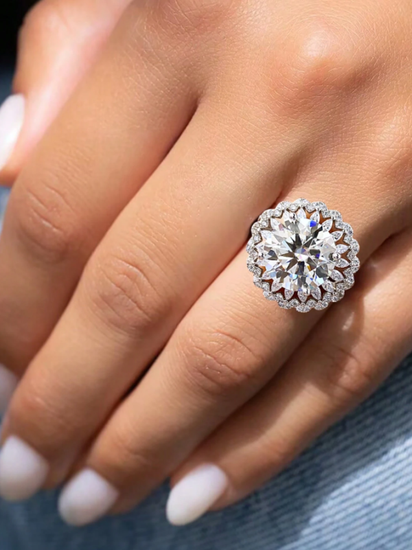 5ct Moissanite Full Star Ring - Image 5