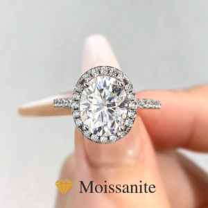 Simplicity Half Circle Diamond 3ct Moissanite Wedding Ring