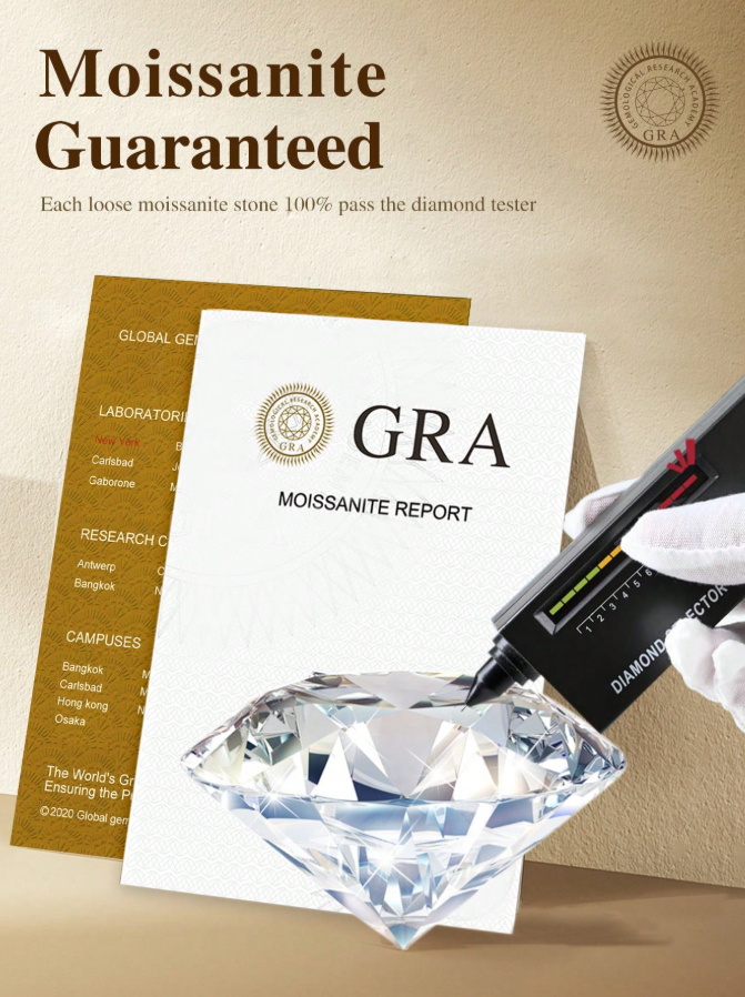 Simplicity Half Circle Diamond 3ct Moissanite Wedding Ring - Image 5