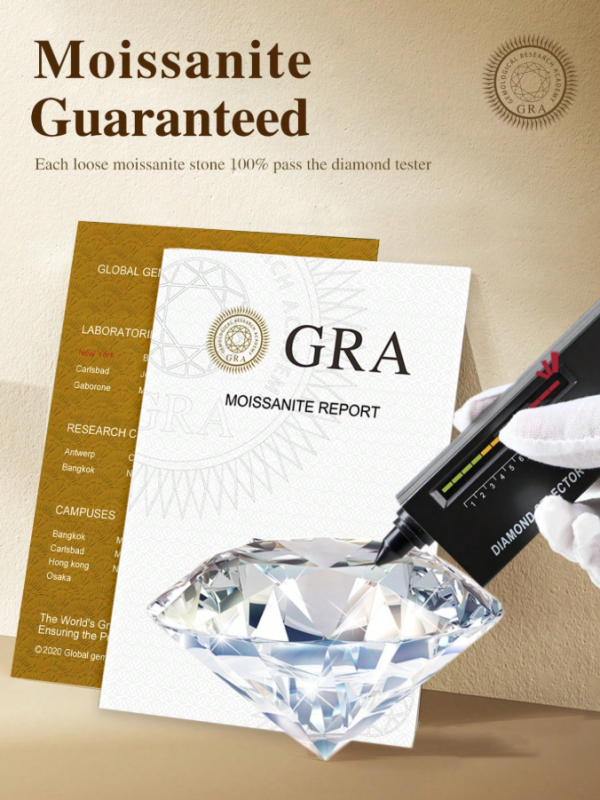 Four-Prong Square Moissanite Ring - Image 6