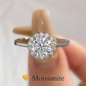 Round Wrapped Moissanite Diamond Ring
