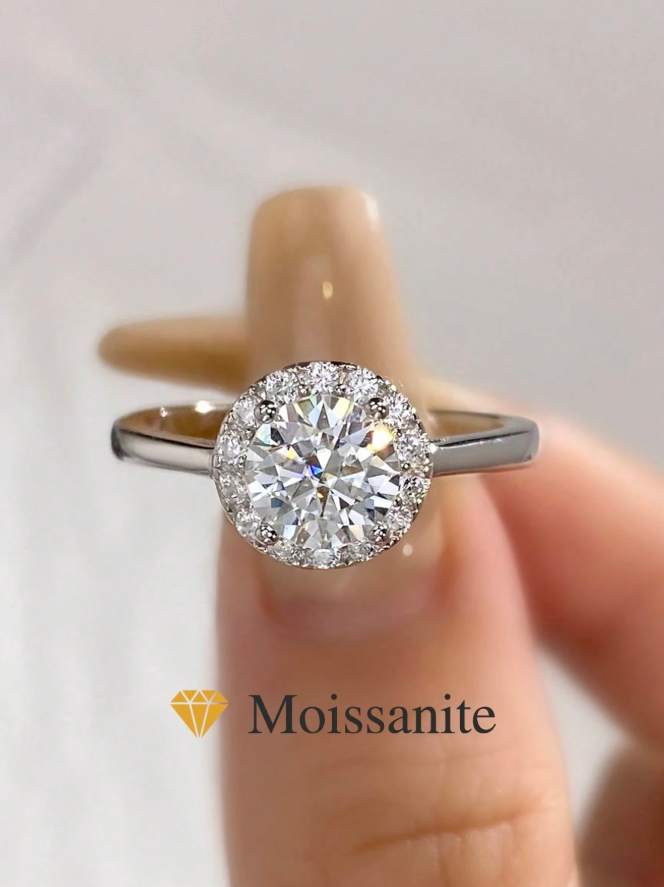 Round Wrapped Moissanite Diamond Ring