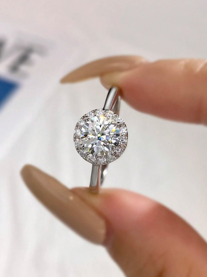 Round Wrapped Moissanite Diamond Ring - Image 2