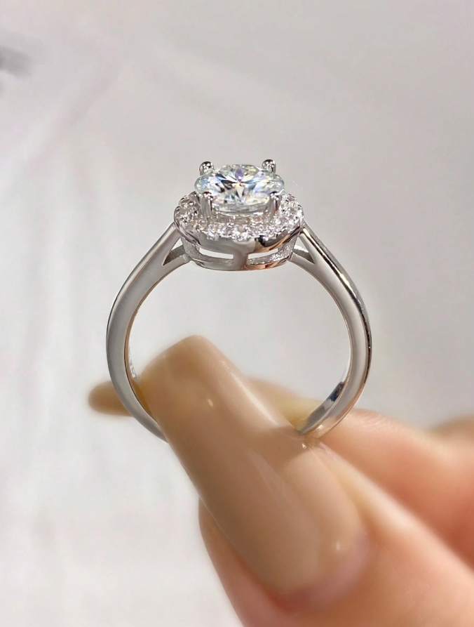 Round Wrapped Moissanite Diamond Ring - Image 3