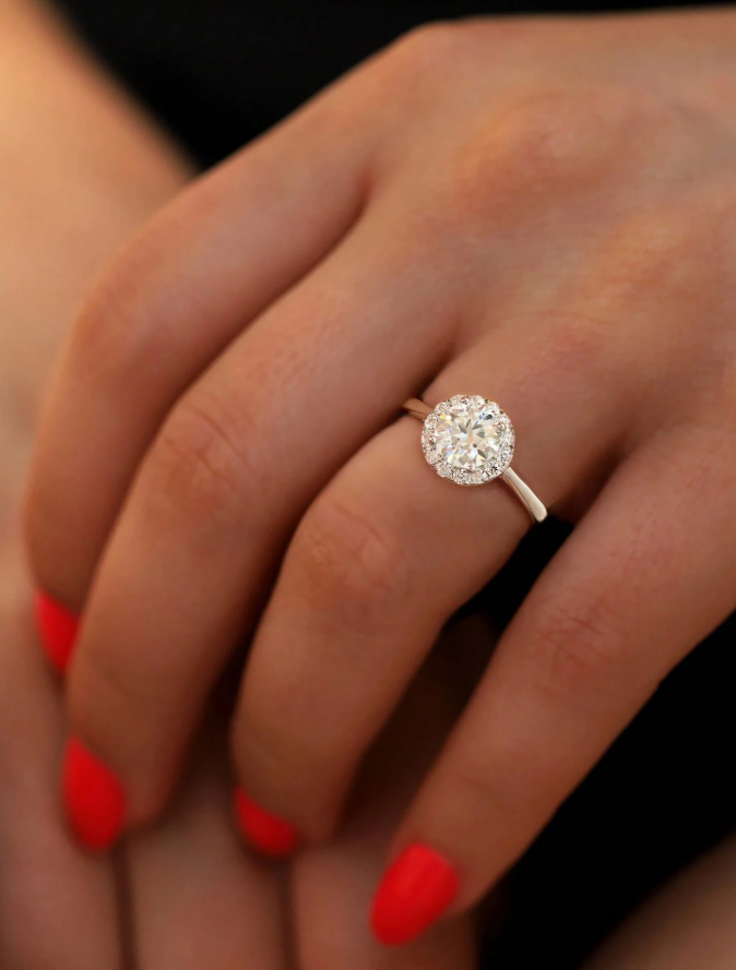Round Wrapped Moissanite Diamond Ring - Image 4