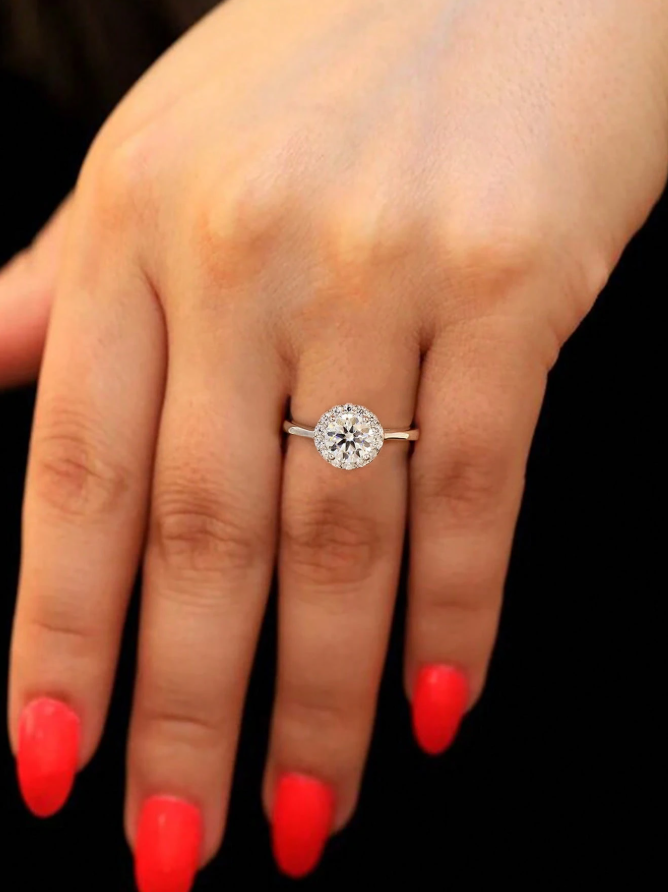 Round Wrapped Moissanite Diamond Ring - Image 5