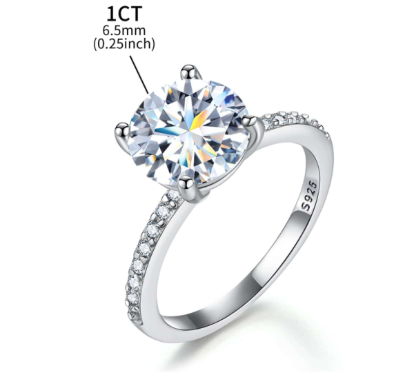 Newsoul Elegant Brilliant 2CT Moissanite Ring - Image 7