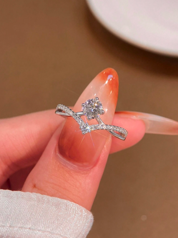 Princess Crown 0.5ct Moissanite Ring - Image 10