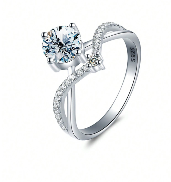 Princess Crown 0.5ct Moissanite Ring - Image 18