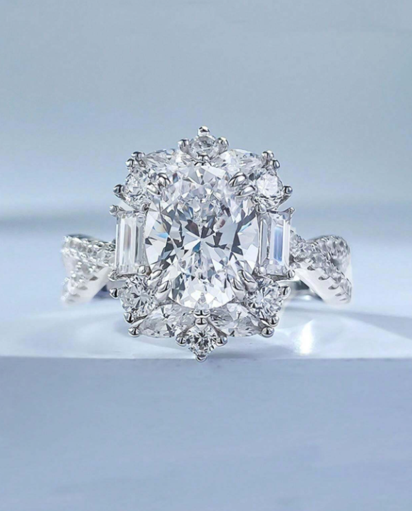 Oval Chante Moissanite Wedding Ring - Image 8