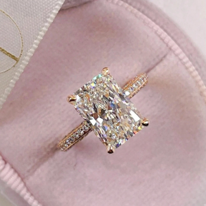 2CT Rectangle Sparkle Engagement Ring