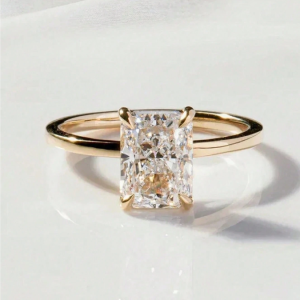 Sparkle Rectangular Ring Engagement Ring