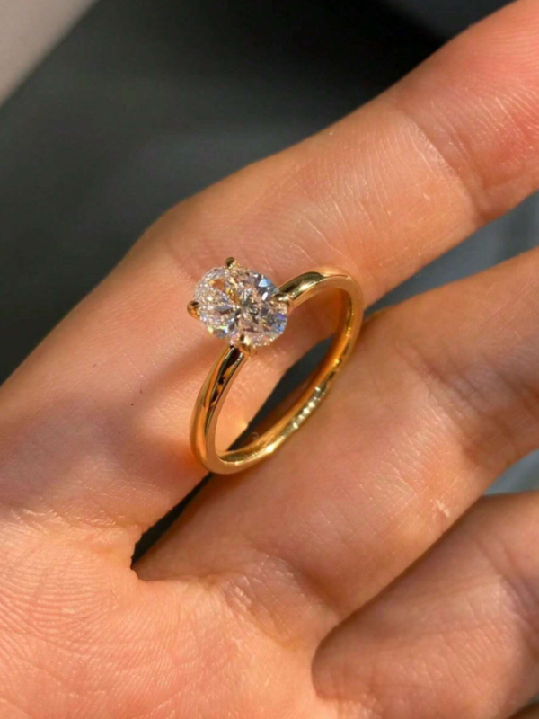 Sparkle Oval Engagement Ring - Image 3