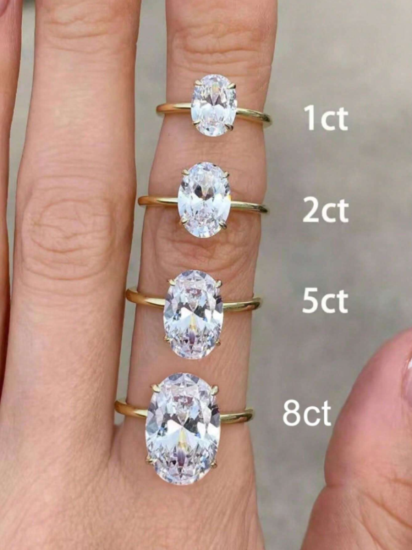 Sparkle Oval Engagement Ring - Image 5