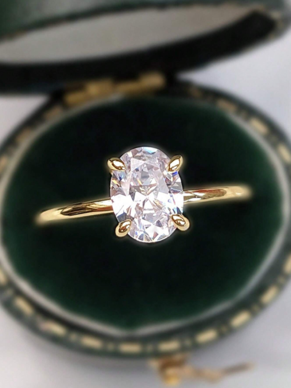 Sparkle Oval Engagement Ring - Image 6