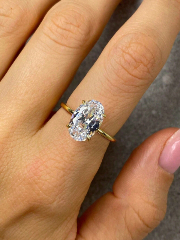 Sparkle Oval Engagement Ring - Image 7