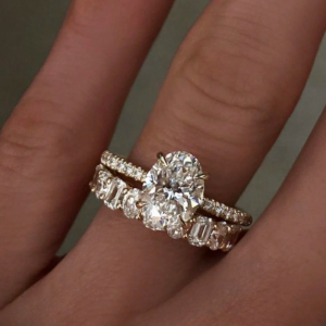 Exquisite Elegant Luxury S925 Sterling Silver Cubic Zirconia Ring Set