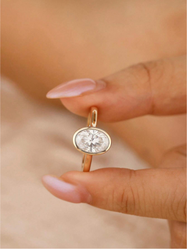 8CT Exquisite Elegant Luxury 925 Sterling Silver Simple Oval Solitaire Engagement Ring - Image 7