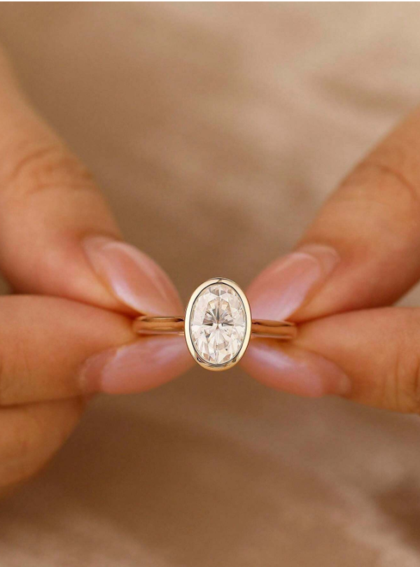 8CT Exquisite Elegant Luxury 925 Sterling Silver Simple Oval Solitaire Engagement Ring - Image 6