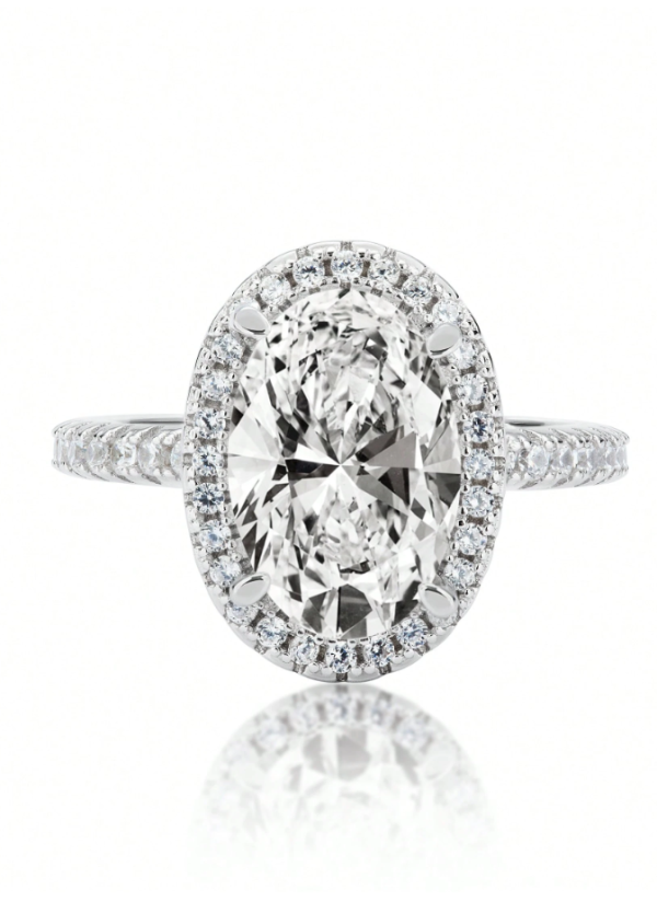 Pigeon Egg 5CT Moissanite Ring Diffuse Noble Oval Diamond Ring