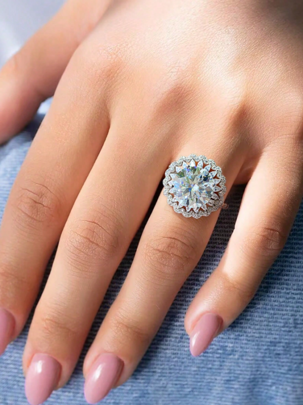5CT Starry Moissanite Ring