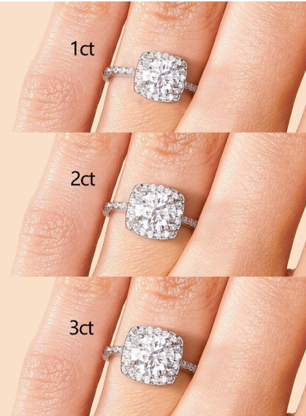 Square Moissanite Engagement Ring - Image 2