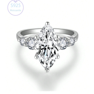 3 Carat Marquise Moissanite Special-Shaped Engagement Ring