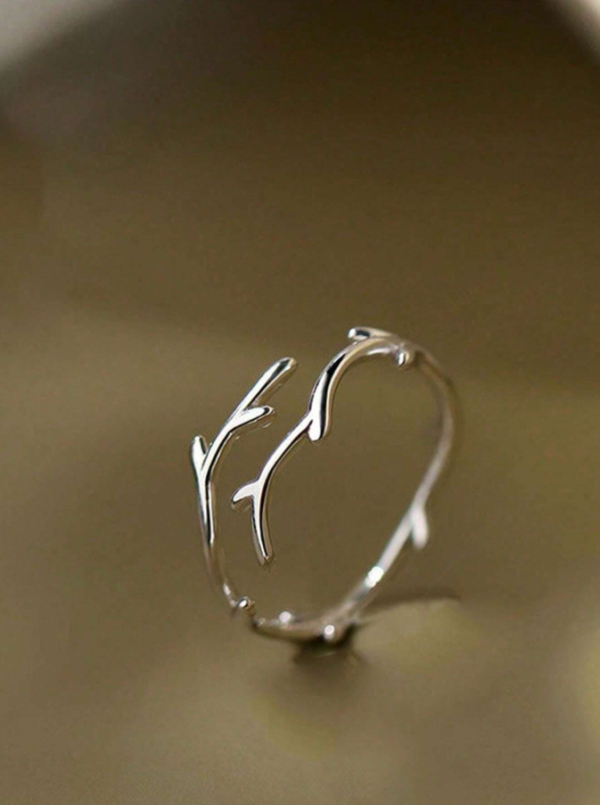 Silver Antler Ring