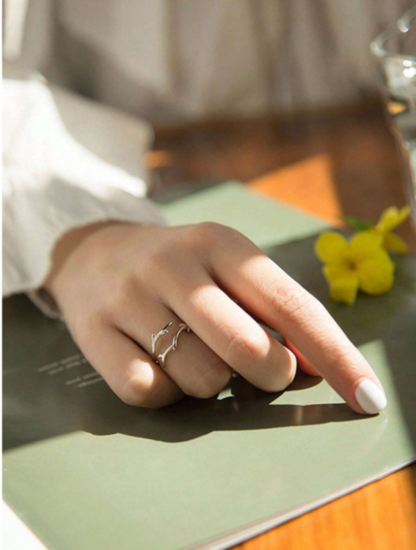 Silver Antler Ring - Image 4