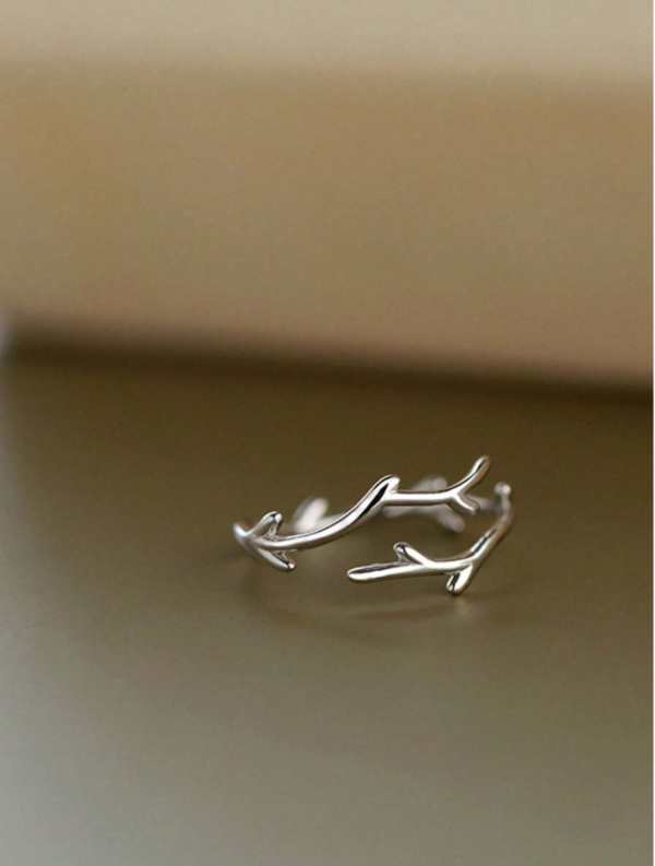 Silver Antler Ring - Image 3