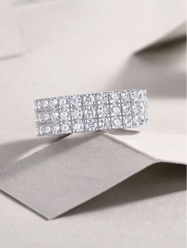 925 Sterling Silver Moissanite Ring - Image 5