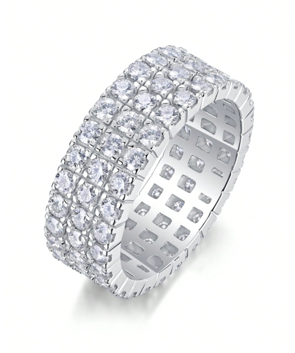 925 Sterling Silver Moissanite Ring - Image 9