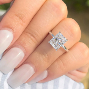 Elegant Emerald Cut 3 Carat Moissanite Ring