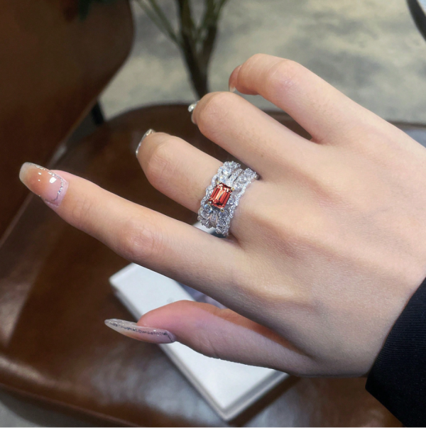 1 Carat Cushion Cut 5*7mm Moissanite Women's Wedding/Engagement Ring - Image 4