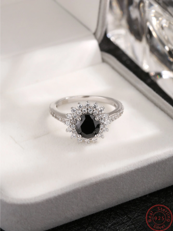 Black Cubic Zirconia Ring