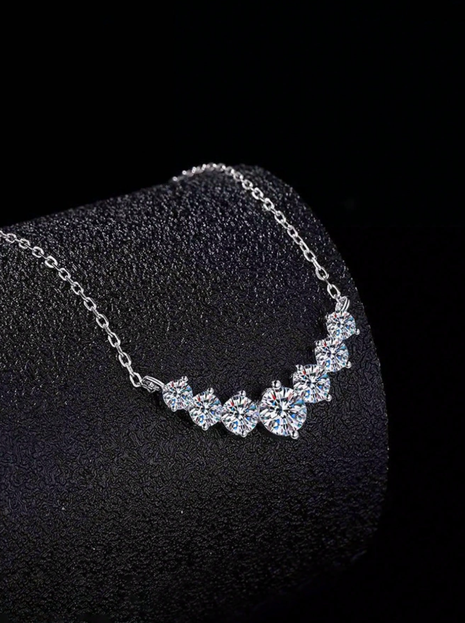 1.7 Carat Moissanite Smile Necklace - Image 2
