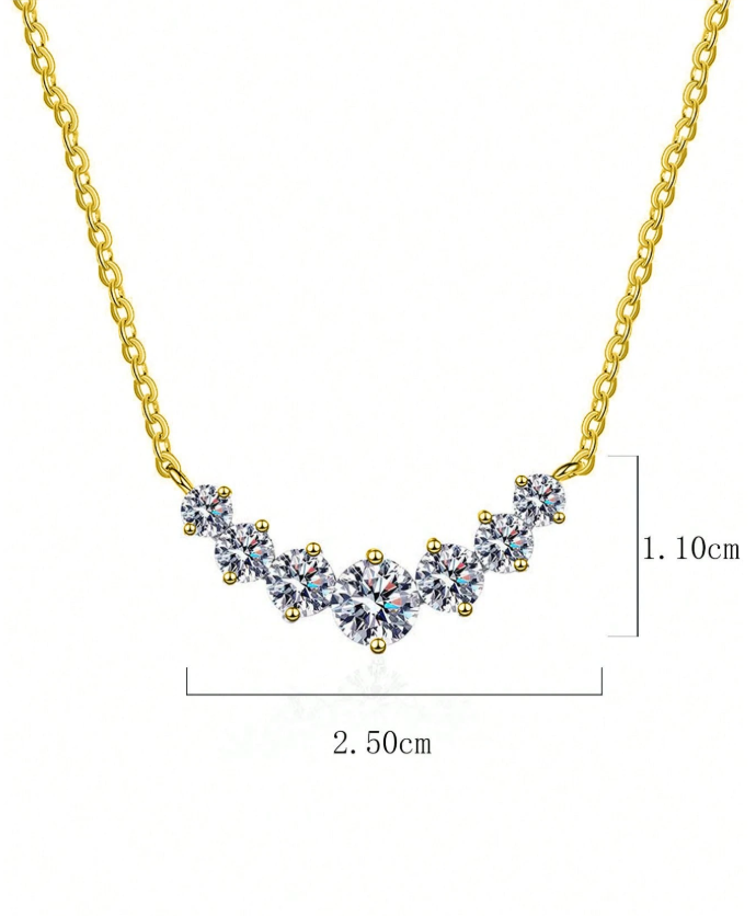 1.7 Carat Moissanite Smile Necklace - Image 6