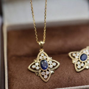 Roman Manor - Royal Blue Pendant Necklace